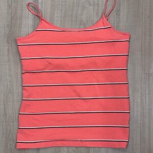 GAP Coral Striped Tank Top